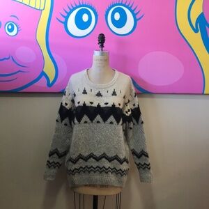 TOPSHOP Wool Blend Shetland Sweater
